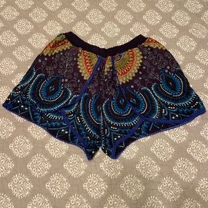 Boho Patterned Flowy Shorts